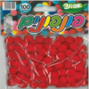 100 פונפונים אדום 1 ס"מ