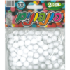 100 פונפונים לבנים 1 ס"מ