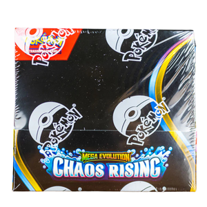 בוקס קלפי אספנות Pokémon TCG Mega Evolution—Chaos Rising Booster Box עם 36 חבילות