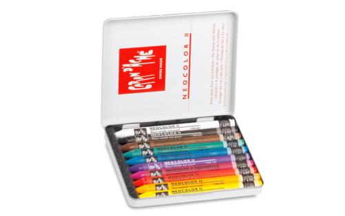סט 10 צבעי שעווה מסיסים במים NEO-COLOR קארנד'אש