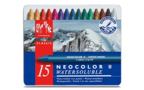 סט 15 צבעי שעווה מסיסים במים NEO-COLOR קארנד'אש
