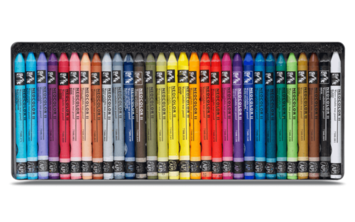 סט 30 צבעי שעווה מסיסים במים NEO-COLOR קארנד'אש