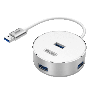 מפצל Unitek Y-3197 USB3.0 4-Port Aluminium Hub
