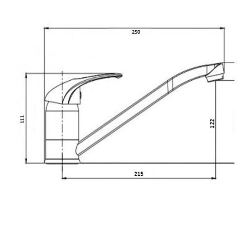 ברז פרח ארוכה מסתובב לכיור מטבח/ רחצה Hamat Ella Basics 0265804 חמת