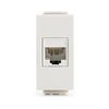 שקע מחשב לא מסוכך RJ45 CAT6A UTP, לבן 1M ניסקו סוויץ'