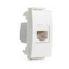 שקע מחשב לא מסוכך RJ45 CAT6A UTP, לבן 1M ניסקו סוויץ'