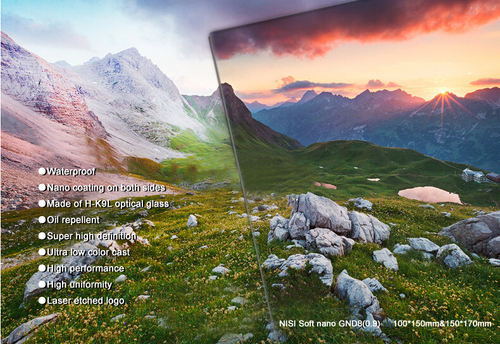 פילטר NiSi 70x100mm Nano IR Soft GND8