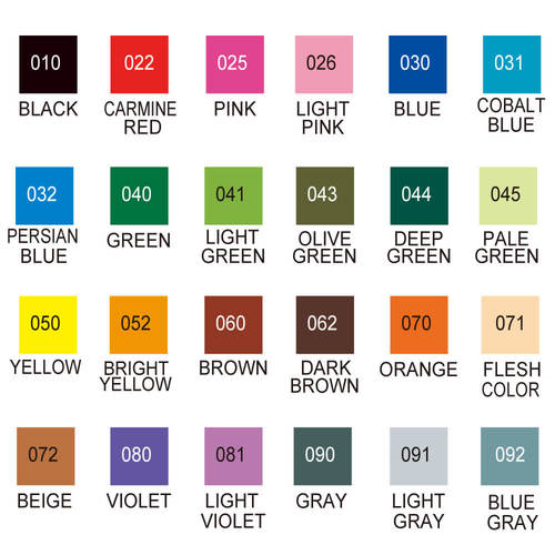 זיג טוש מכחול CLEAN COLOR סט 24