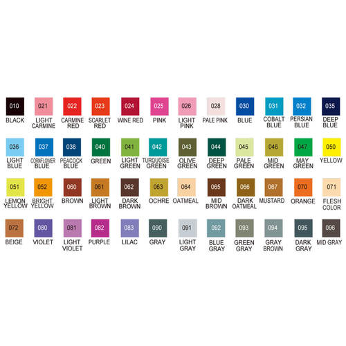 זיג טוש מכחול CLEAN COLOR סט 48