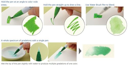 זיג טוש מכחול CLEAN COLOR סט 48