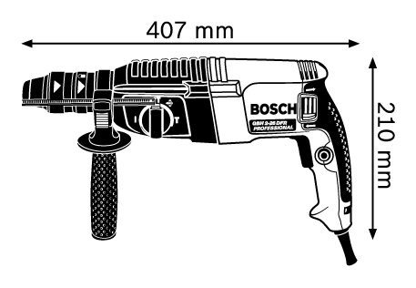 פטישון מקצועי בוש BOSCH GBH 2-26 DFR