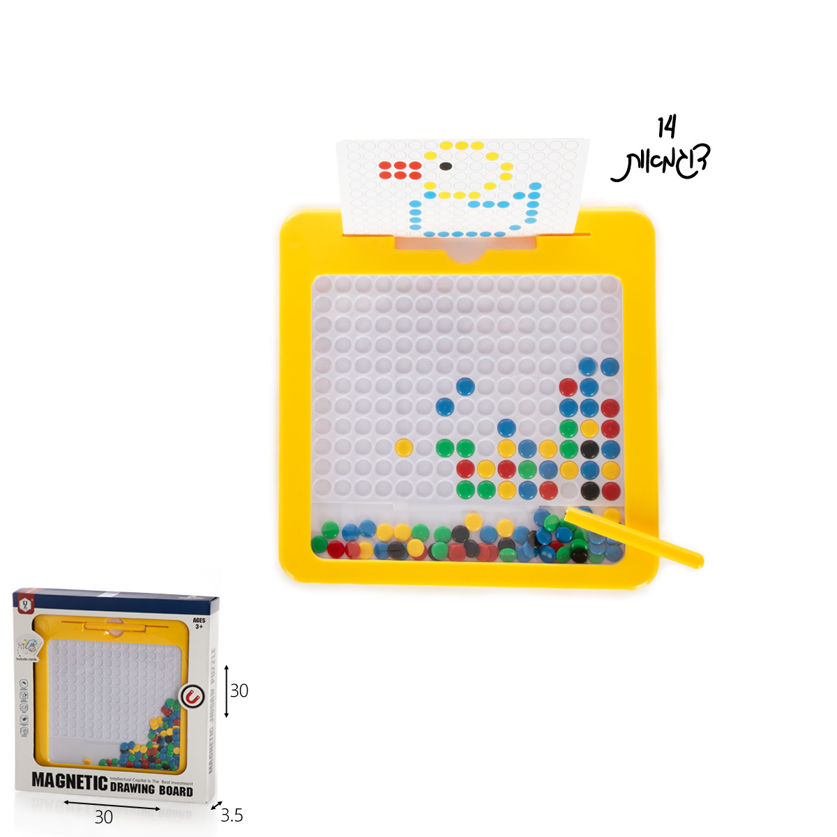 לוח עדשים מגנטיים 30*30 ס"מ