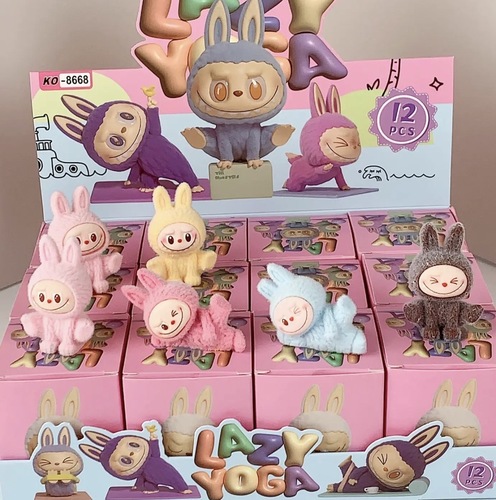דמות אספנות LABUBU קופסת הפתעה ארנב ורוד | LABUBU Bunny Blind Box Collectible 