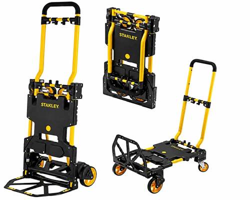 עגלה משולבת 2 ב-1 מבית STANLEY דגם FT585: הופכת בקלות מעגלת משא לעגלת פלטפורמה שטוחה