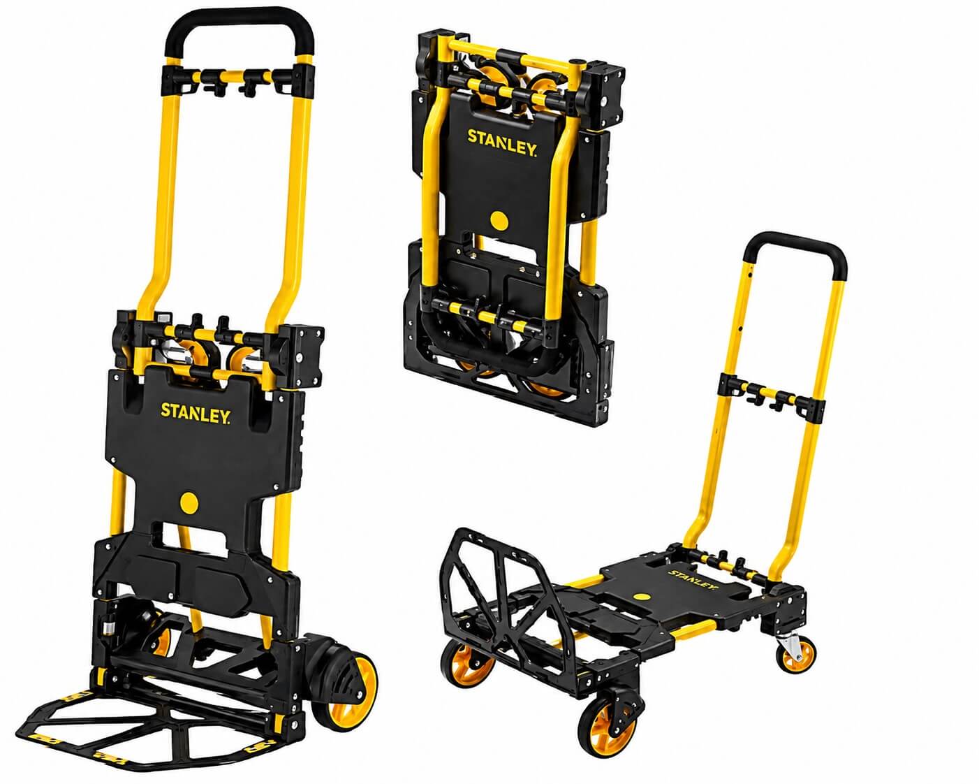 עגלה משולבת 2 ב-1 מבית STANLEY דגם FT585: הופכת בקלות מעגלת משא לעגלת פלטפורמה שטוחה