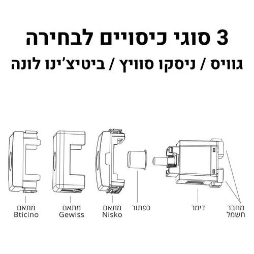 דימר עמעם אקספרט לד 5-500W תואם גוויס/ניסקו סוויץ/לונה לבן X-PERT 