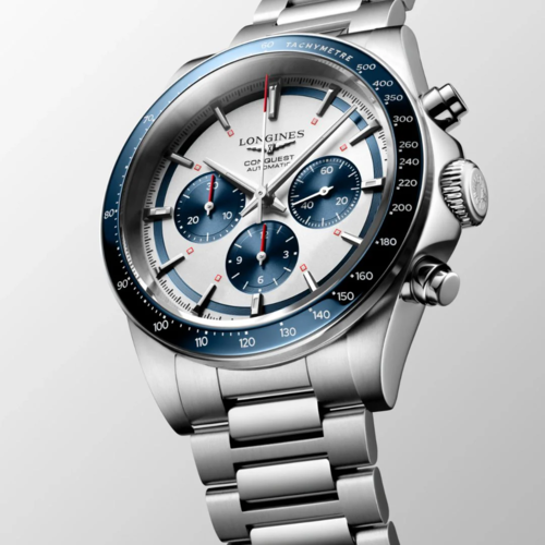 Longines L38354986 Conquest Chrono 42MM לונג'ין יבואן רשמי