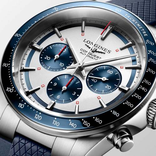 Longines L38354989 Conquest Chrono 42MM לונג'ין יבואן רשמי