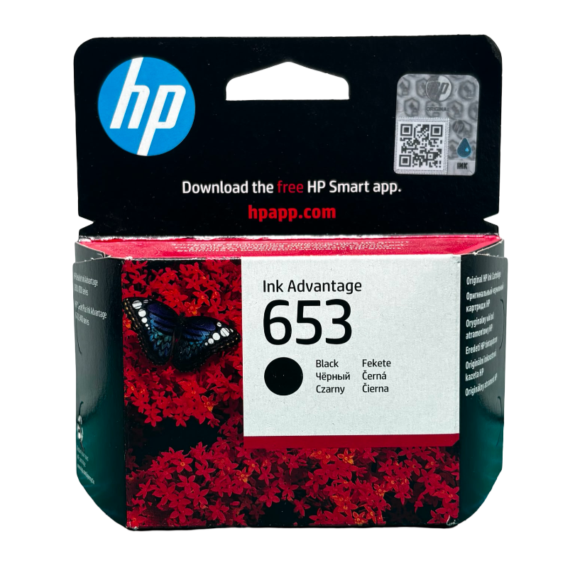 ראש דיו מקורי שחור HP 653