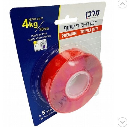 דבק דו צדדי שקוף רוחב 25.4 מ