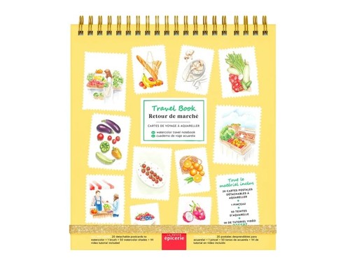 Travel book- צביעה בצבעי מים Market