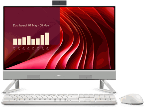 מחשב הכל באחד Dell 24 AIO EC24250 Intel Core 7 150U / 16GB RAM / 1TB SSD / Windows 11 Pro - Pearl White