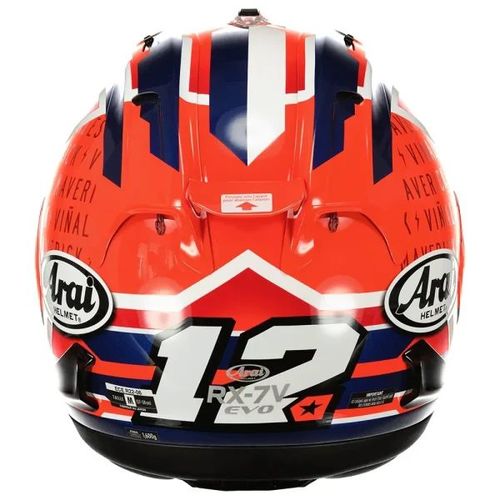 קסדה מלאה אראי צביעת מאבריק כחול כתום - Arai RX-7V Evo Maverick Reset Helmet
