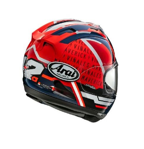 קסדה מלאה אראי צביעת מאבריק כחול כתום - Arai RX-7V Evo Maverick Reset Helmet