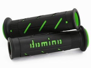 גריפים לאופנוע ספורט דומינו שחור/ירוק–A250 GRIPS DOMINO RACING MOTO