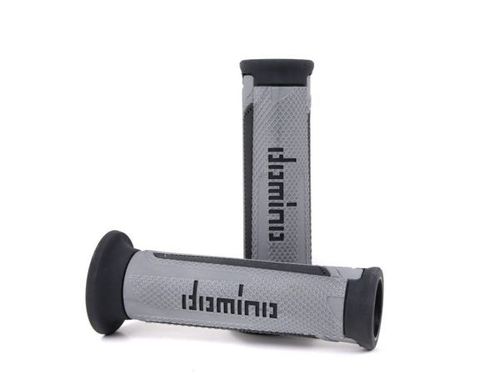 גריפים לאופנוע ספורט דומינו שחור/ אפור  A350–  GRIPS DOMINO RACING MOTO GP
