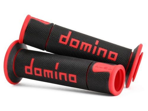 גריפים לאופנוע ספורט דומינו שחור/ אדום – GRIPS DOMINO RACING MOTO GP A450