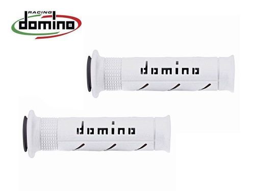 גריפים לאופנוע ספורט דומינו לבן/שחור – GRIPS DOMINO RACING MOTO GP A250