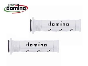 גריפים לאופנוע ספורט דומינו לבן/שחור – GRIPS DOMINO RACING MOTO GP A250