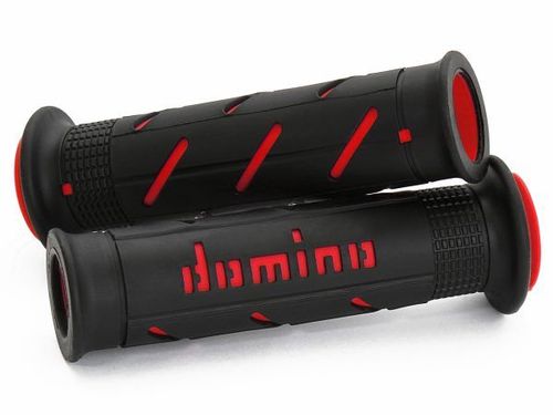 גריפים לאופנוע ספורט דומינו שחור/אדום – GRIPS DOMINO RACING MOTO GP A250