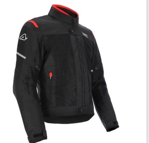 מעיל רכיבה רב עונתי שחור אדום ACERBIS JACKET CE ON ROAD RUBY