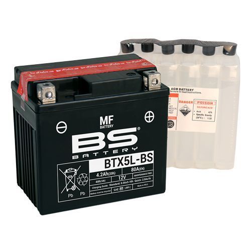מצבר BTX5L BS אחריות לשנה