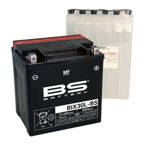 מצבר BIX30L  BS אחריות לשנה