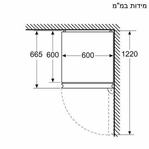 מקרר מקפיא תחתון 363 ליטר Siemens KG39NVIDG נירוסטה