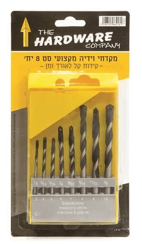 סט מקדחי וידיה 8 יח' HARDWARE