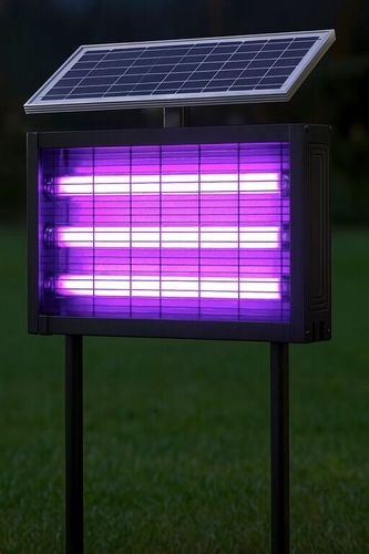 קוטל יתושים סולארי עוצמתי 20W כולל חיבור USB