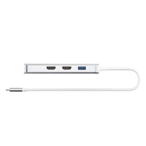 תחנת עגינה לשני מסכים USB-C 