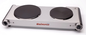 פלטת בישול כפולה, כיריים חשמליות נירוסטה  UNIVERSE