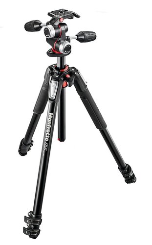 חצובת Manfrotto MK055XPRO3 עם ראש Manfrotto 3-way