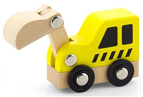 סט 6 מכוניות מעץ - בניה ועבודות עפר