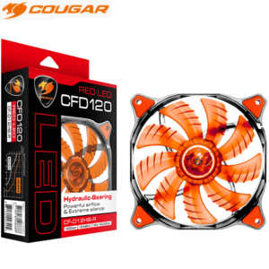 מאוורר מארז עם תאורה אדומה Cougar CFD Red Led 120mm