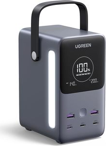 סוללת גיבוי הטענה מהירה Ugreen Power Bank 48000mAh PD 300W כולל תצוגה ותאורה