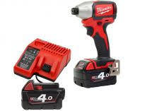 מברגת אימפקט 18V סוללות 4.0HA דגם MILWAUKEE M18BID