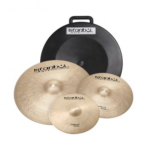 סט מצילות + קייס קשיח "Istanbul Agop TRADITIONAL 14" 16" 20