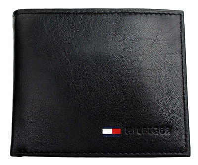 TOMMY HILFIGER ארנק עור יוקרתי לגבר עם תא למטבעות 