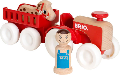 סט טרקטור חווה עם דמויות 4 חלקים מעץ 30265